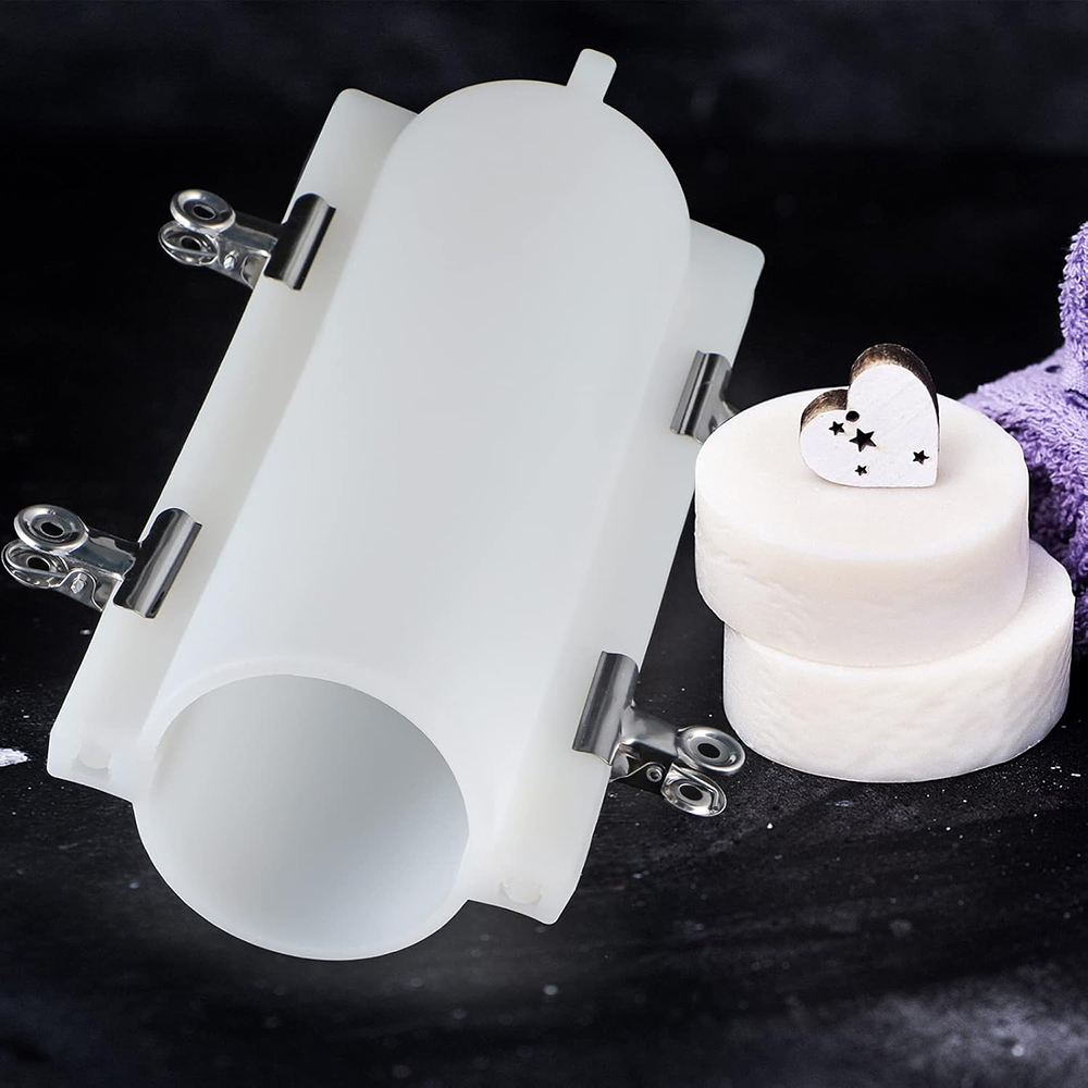 Candle Making Factory - Cetakan Sabun Silinder Besar dengan Klip,
