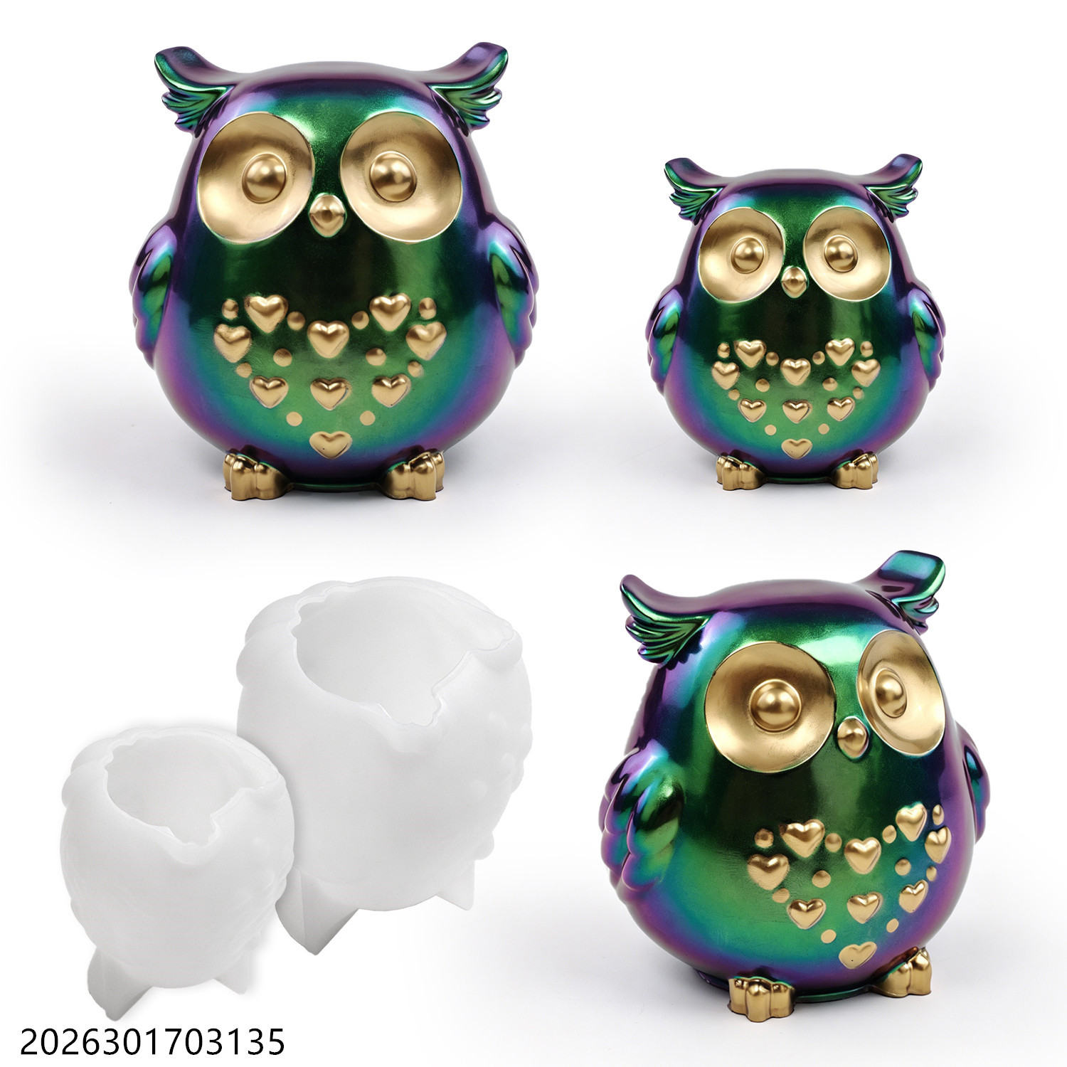 Candle Making Factory - Cetakan Silikon Burung Hantu 3D Bentuk