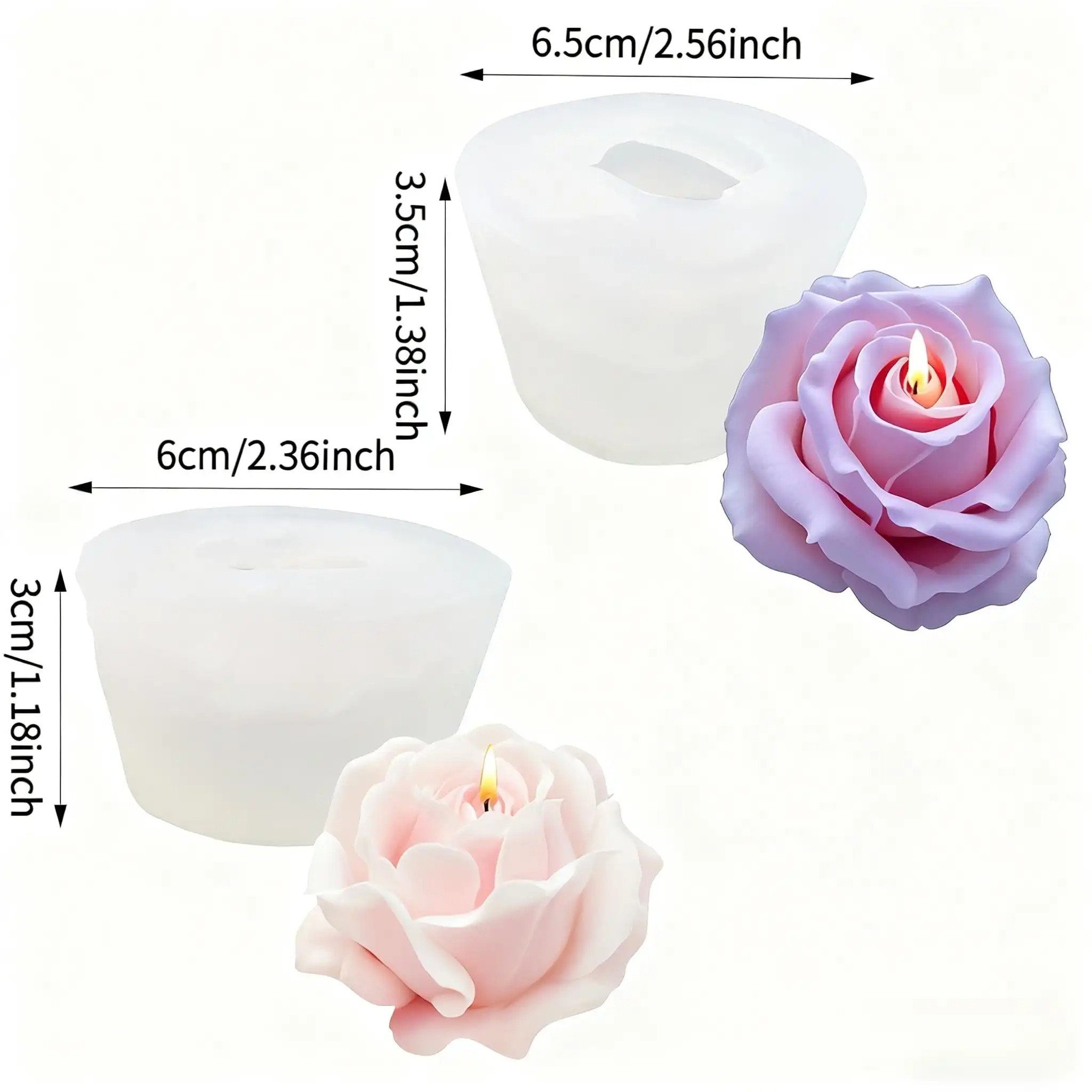 2 Buah Cetakan Lilin Silikon M - Candle Making Video ulasan dan harga