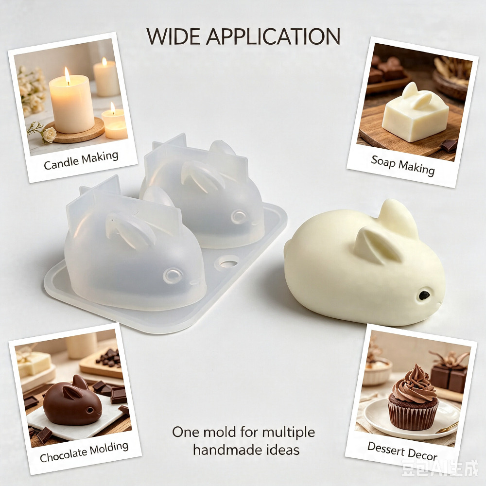 Cetakan Silikon Kelinci Mini 3 - Candle Making Factory ulasan dan harga