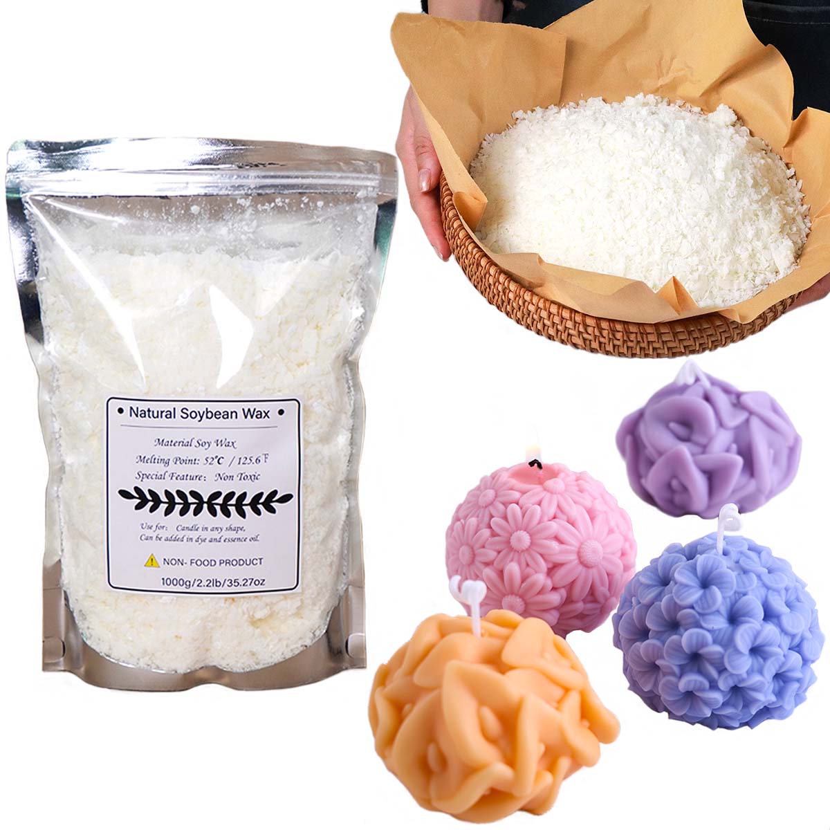 500G/1Kg Serpihan Lilin Kedela - Candle Making Kit For Beginners ulasan dan harga