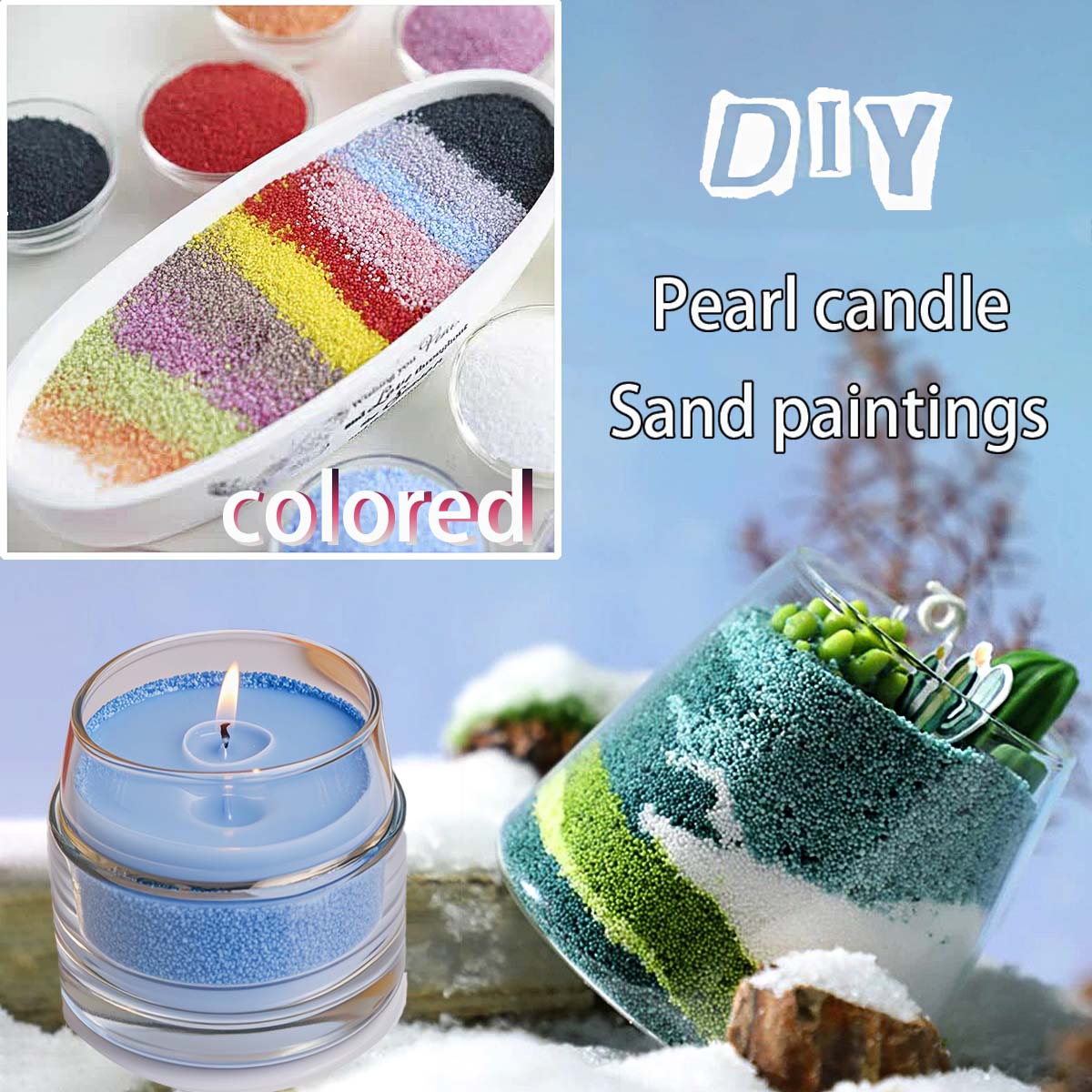 250G 11 Warna Lilin Pasir Lili - Candle Making Kit For Beginners ulasan dan harga