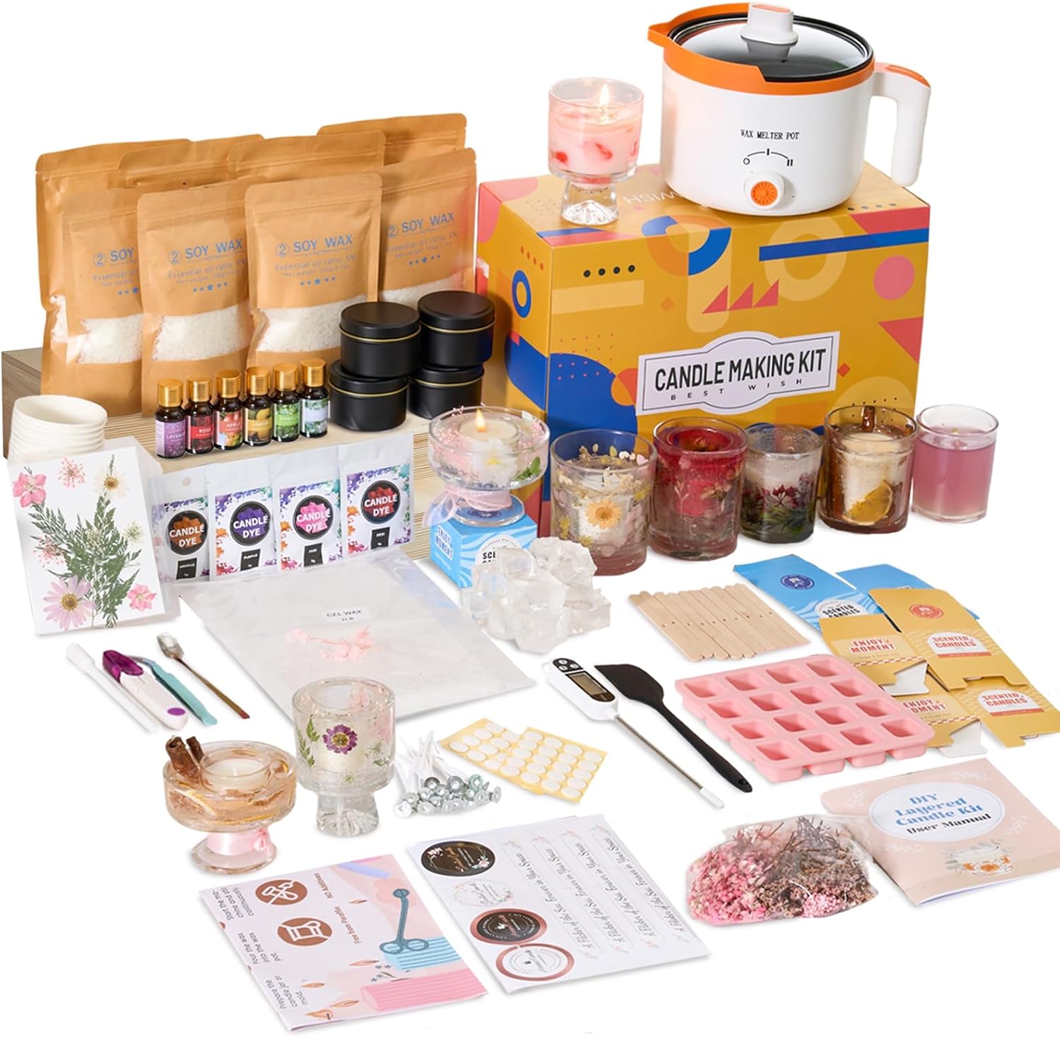 Kit Pembuatan Lilin DIY 2-in-1 - Candle Making Kit For Beginners ulasan dan harga