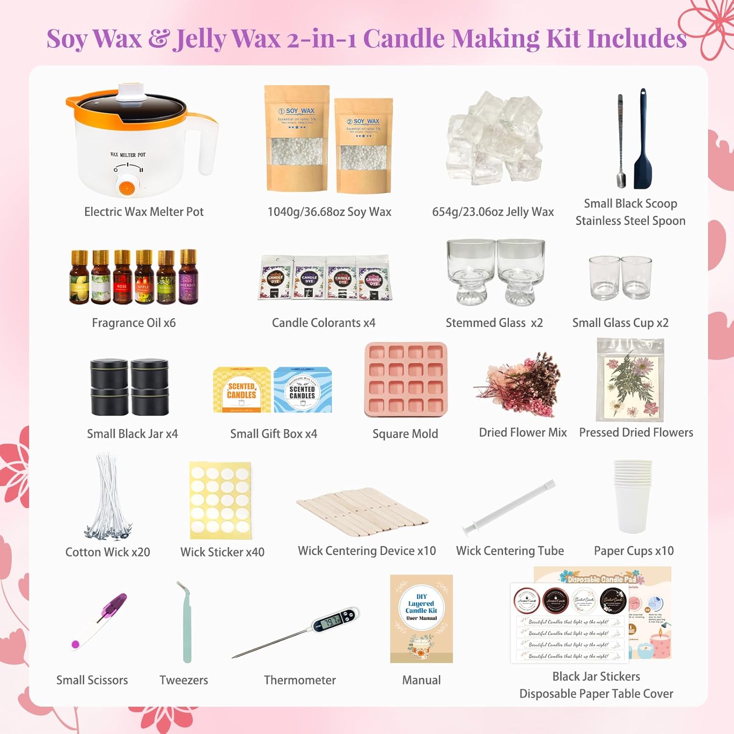 Kit Pembuatan Lilin DIY 2-in-1 - Candle Making Kit For Beginners ulasan dan harga