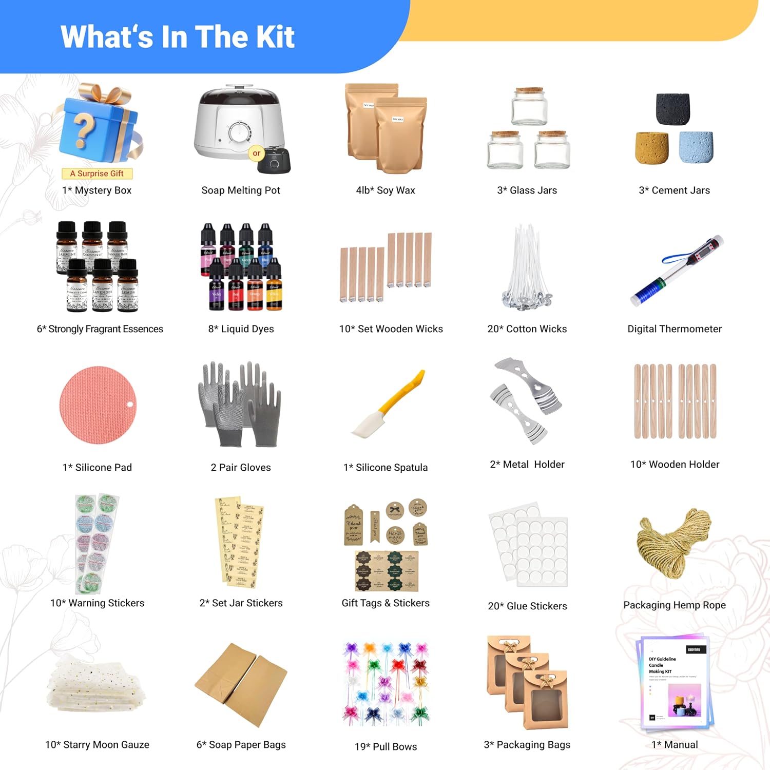 128pcs Perlengkapan Pembuatan  - Candle Making Kit For Beginners ulasan dan harga