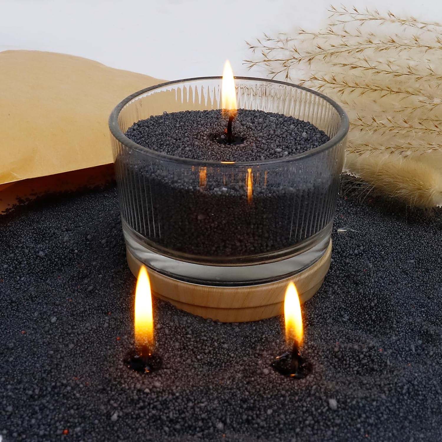 Pasir Lilin Hitam dengan Sumbu - Candle Making Video ulasan dan harga